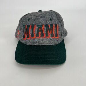 VTG‎ Miami Hurricanes Hat Cap Snapback Gray UM College Football Top of the World